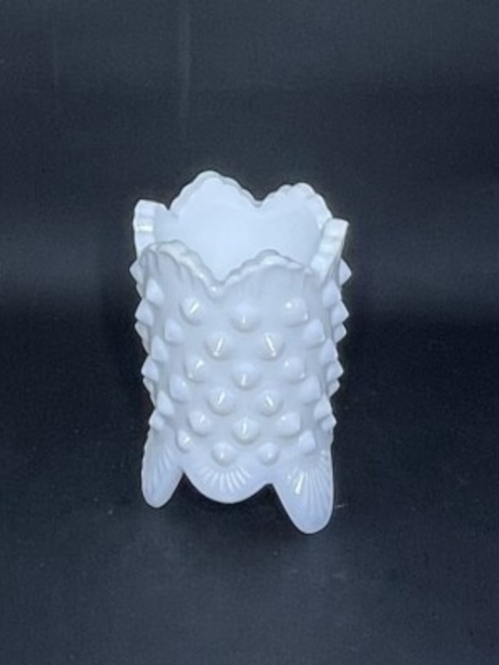 Fenton Vintage Hobnail Milk Glass Toothpick Holder
